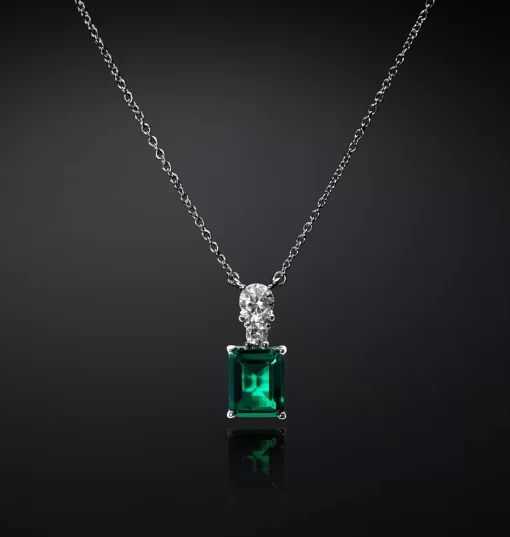 J19awj03 Emerald Necklace Silver.1 900x
