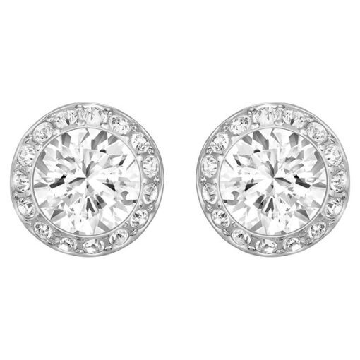 Swarovski Angelic Pierced Earrings White Rhodium Plating 1081942 W600