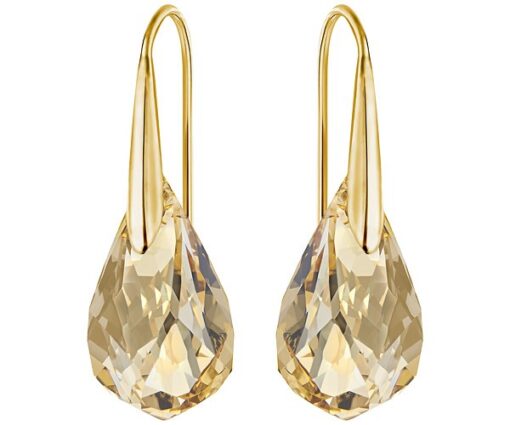 Swarovski Energic Pierced Earrings Golden Gold Plating 5195920 W600