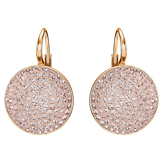 Swarovski Fun Pierced Earrings Pink Rose Gold Plating 5225724 W600