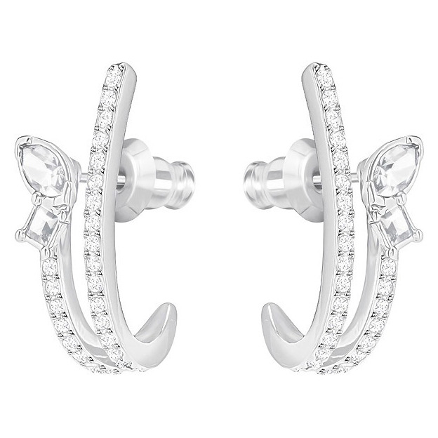 Swarovski Henrietta Pierced Earrings White Rhodium plating 5351315 W600