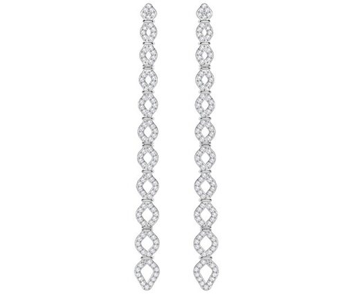 Swarovski Lace Pierced Earrings White Rhodium plating 5382356 W600