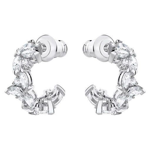 Swarovski Lady Hoop Pierced Earrings White Rhodium plating 5390189 W600