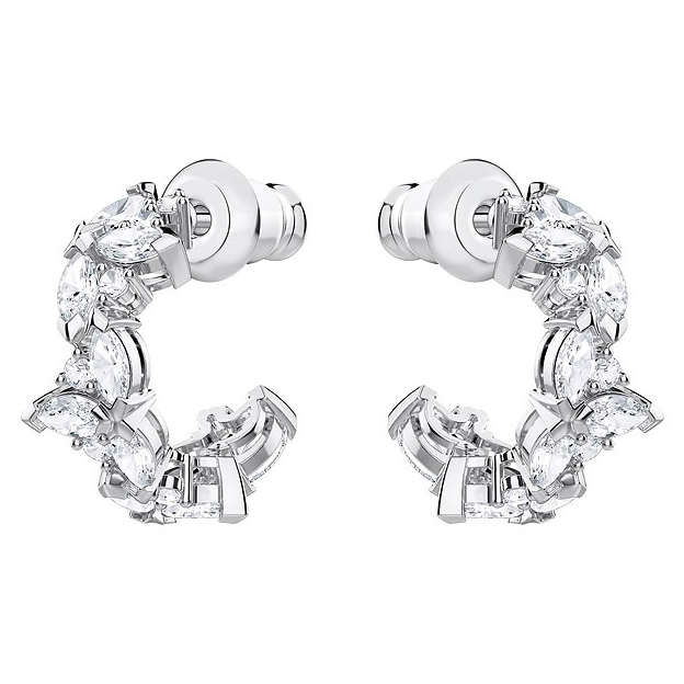 Swarovski Lady Hoop Pierced Earrings White Rhodium plating 5390189 W600
