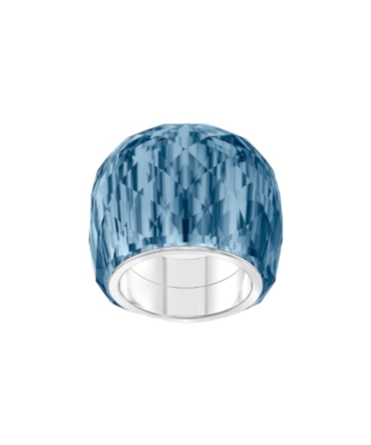 anello swarovski nirvana azzurro acciaio inossidabile swarovski 5474372_png